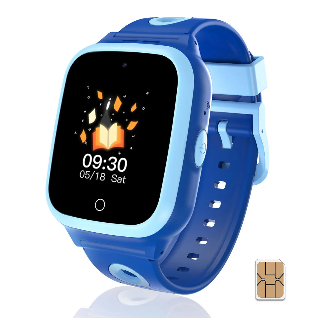 4G Smart Watch for Kids, GPS Location Video Call Voice Chat Waterproof Kids Watch with SIM Card with 30-Day Free Unlimited Plan Best Gift for Child