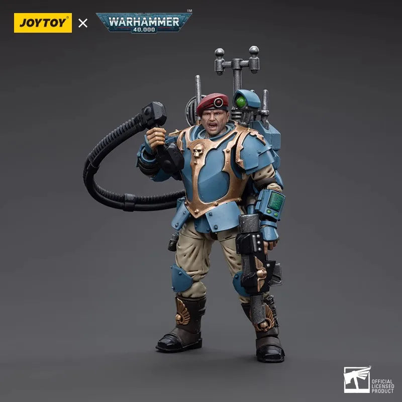 JOYTOY Warhammer 40k 1/18 Action Figures Anime 10.7cm Astra Militarum Tempestus Scions Command Squad Collection Model Toys