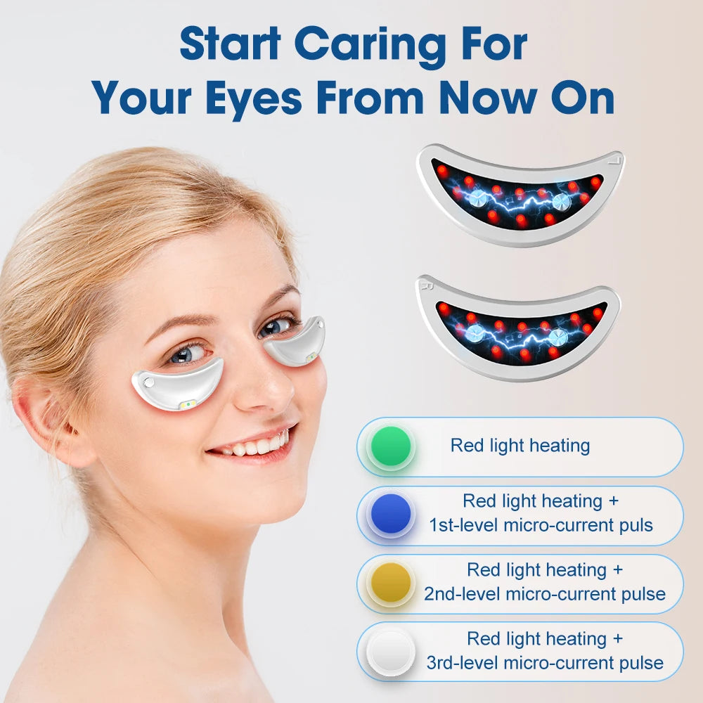 Micro-current Eye Massager Red Light Pulse Face Massage Face Eye Beauty Artifact Reduce Dark Circles and Eye Bags