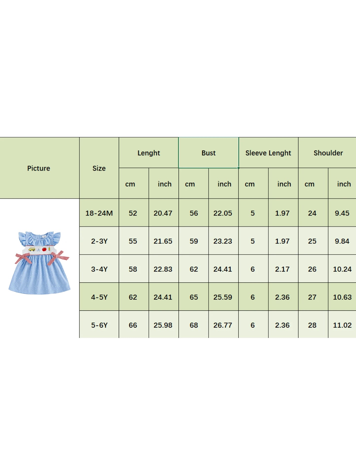 Girls Plaid Bow Embroidered Ripped Flutter Sleeve Crewneck A-line Dress for Back to School with a Touch of Summer Spring Style