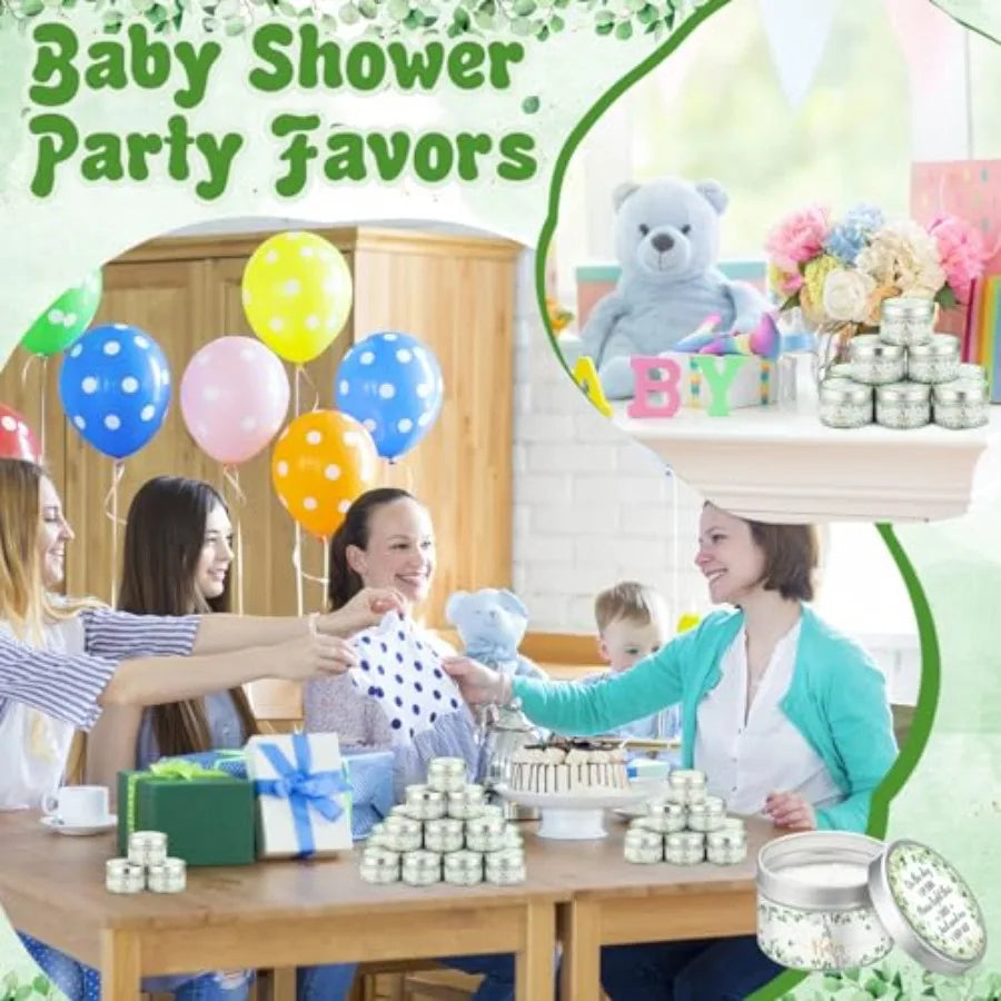 50 Pcs Baby Shower Party Favors Candles Lavender Scented Gender Reveal Candles Bulk for Party Favors Baby Shower Rustic Return