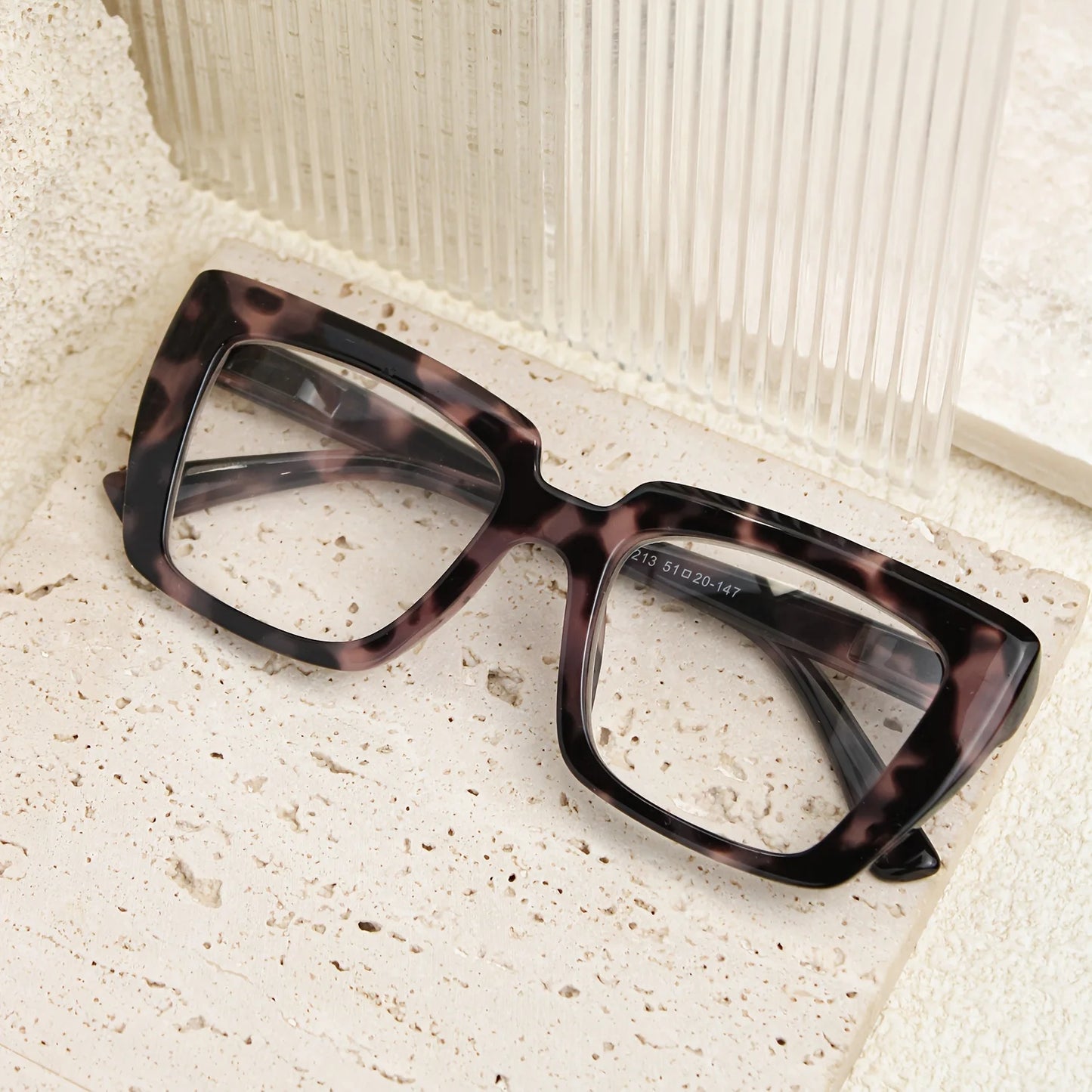 8 pairs of stylish rectangular reading glasses, vintage print contrasting design, high-quality spring hinges, women's Christmas gifts