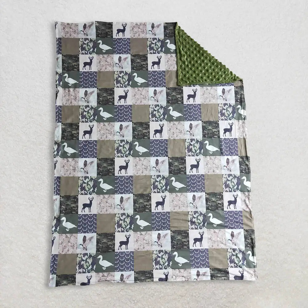 Patchwork Duck Deer Camo Baby Kids Blankets Soft Plush Lightweight Blanket for Children Cozy Snuggle Blanket29*43 inches
