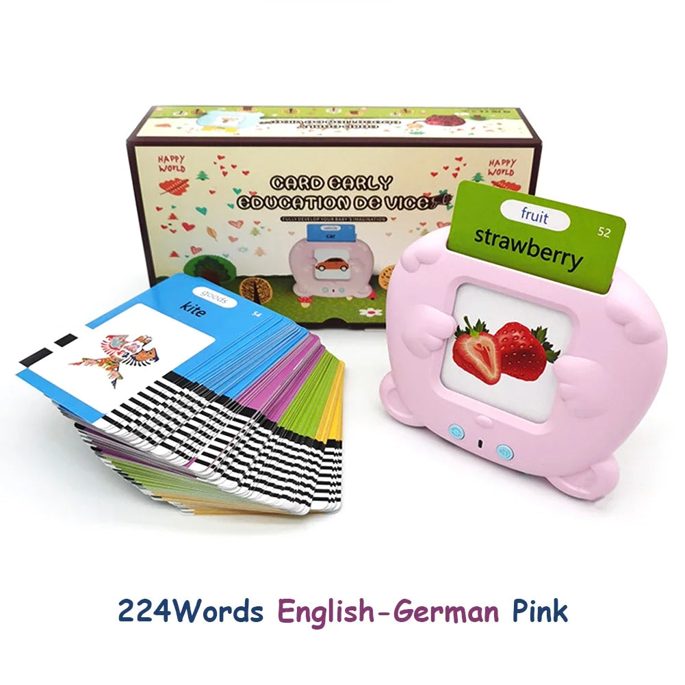 Learning Machine for Kid Talking Flash Cards Kindergarten Kids Language Electronic Audio Book Learn German Russian Spanish Thai