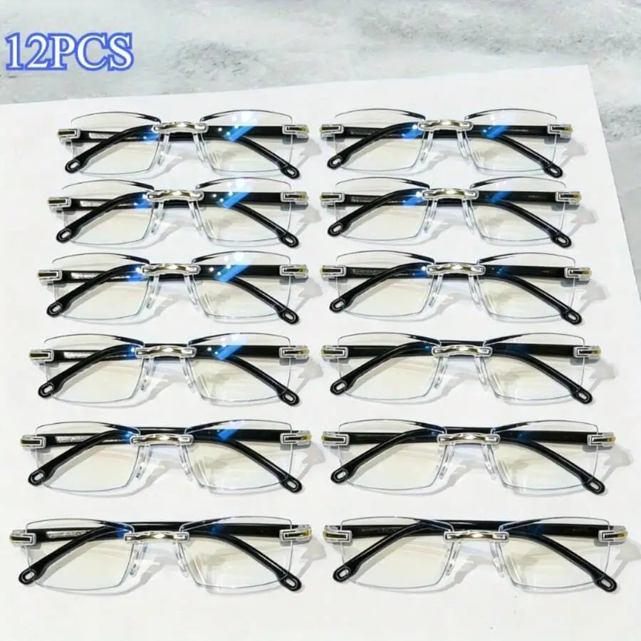 12 Pairs High-Definition Reading Glasses For Men And Women, Comfortable Business Style