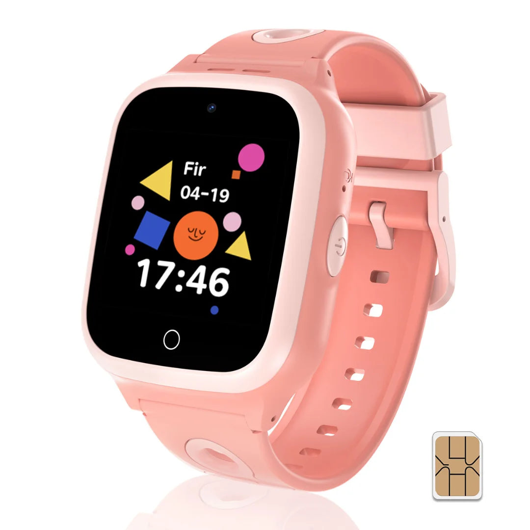 4G Smart Watch for Kids, GPS Location Video Call Voice Chat Waterproof Kids Watch with SIM Card with 30-Day Free Unlimited Plan Best Gift for Child