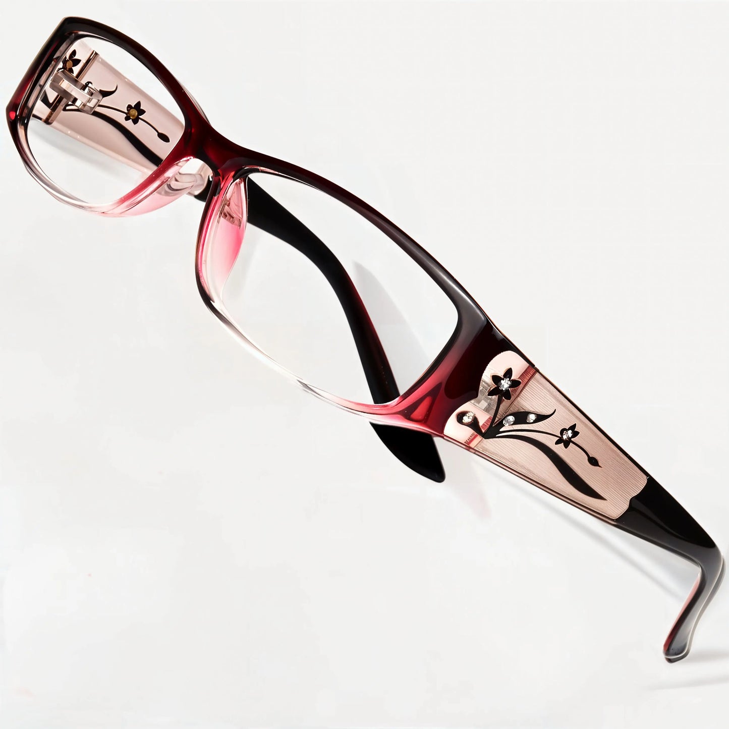 EYEBOGO Kaylee Burgundy Women Reading Glasses Rectangle Classic Frame Readers Eyeglasses with Diopter +1.00 to +6.00