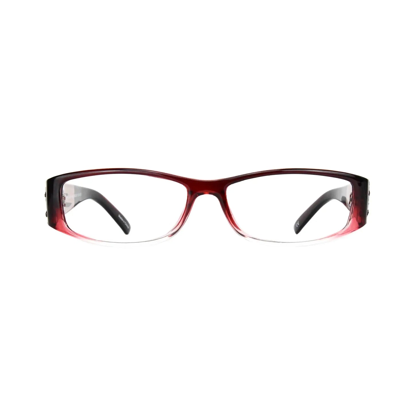 EYEBOGO Kaylee Burgundy Women Reading Glasses Rectangle Classic Frame Readers Eyeglasses with Diopter +1.00 to +6.00