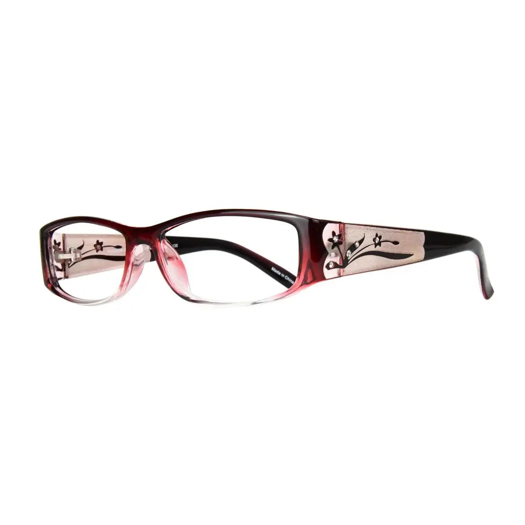 EYEBOGO Kaylee Burgundy Women Reading Glasses Rectangle Classic Frame Readers Eyeglasses with Diopter +1.00 to +6.00