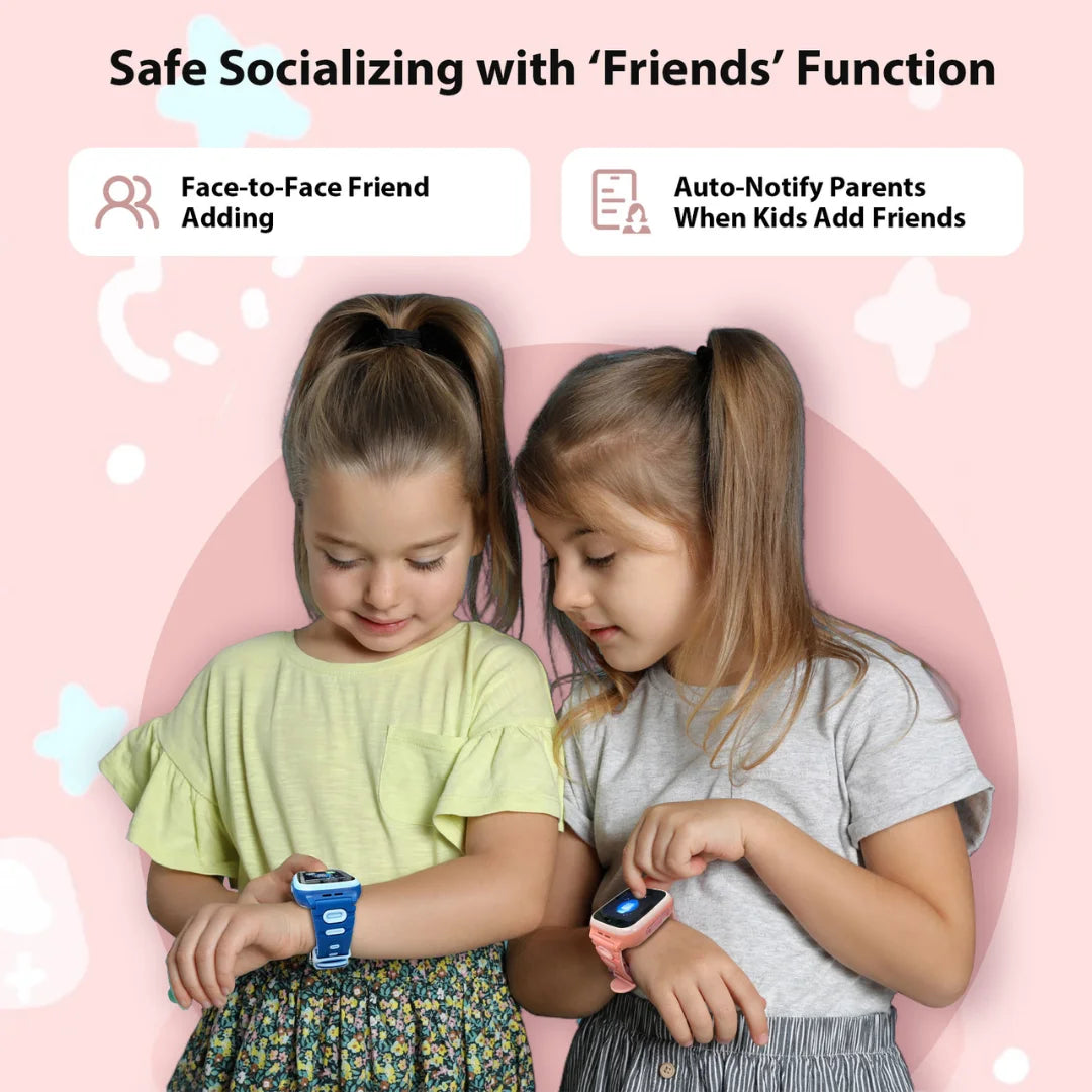 4G Smart Watch for Kids, GPS Location Video Call Voice Chat Waterproof Kids Watch with SIM Card with 30-Day Free Unlimited Plan Best Gift for Child