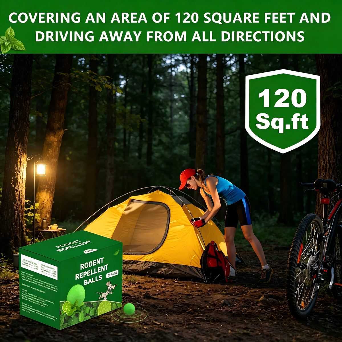 24 PCS - Natural Rodent Repellent Balls. Effectively Repel Squirrels, Mice, Rats, Spiders, Cockroaches and Other Pests. Ideal for Kitchens, Warehouses, Vehicles, Indoor and Outdoor Use. Safe for Families and Pets.