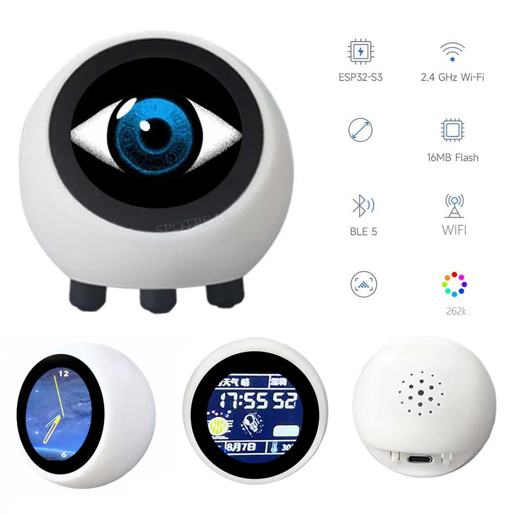 2025 New DeepSeek XiaoZhi AI Voice Chat Robot ESP32-S3-1.28inch-AI 1.28 inch LCD WROOM-1-N16R8 Development Board Clock Ornament