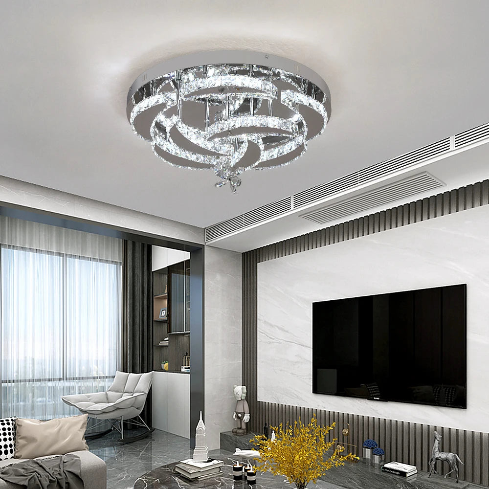 VETRULUS Luxury K9 Crystal Chandelier Modern Ceiling Lamp Led Living Dining Room Decor Pendant Light Dimmable Lustre Home