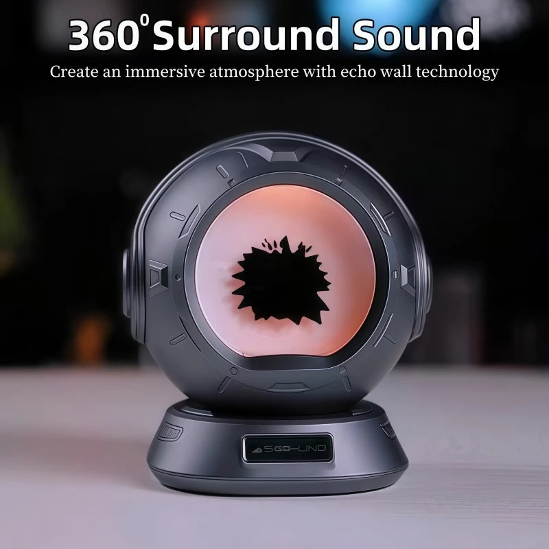 Ferrofluid Speaker, Dancing Ferrofluid Speaker with 2 Adjustable Modes and Colorful Lights