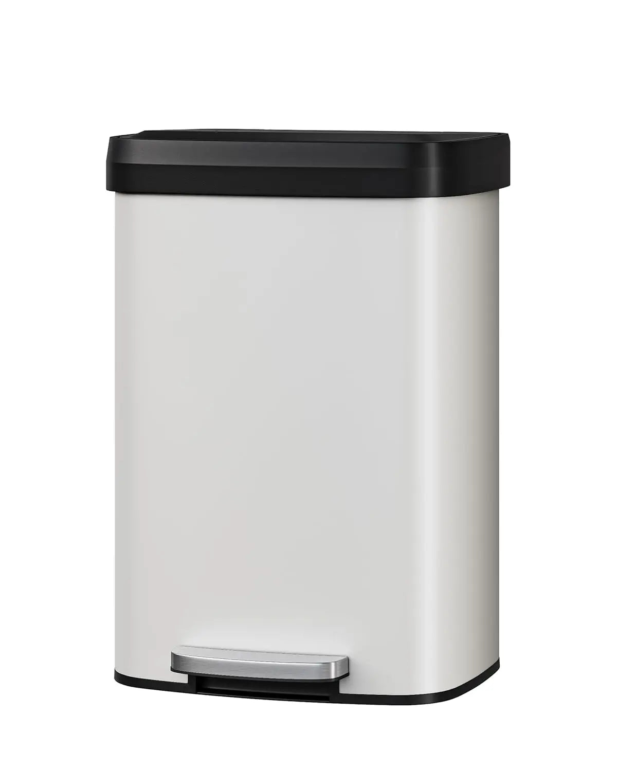 13 gal / 50 L Stainless Steel Trash Can with Lid, Large Garbage Can for Kitchen, Rustproof Step-on Kitchen Metal, Customized