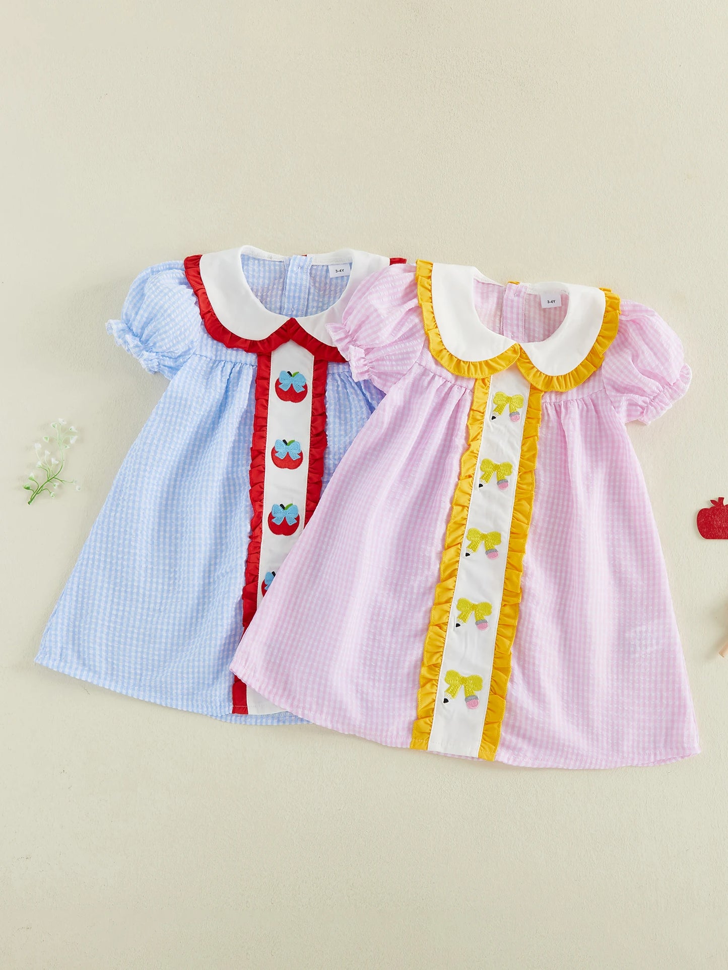 Girls Sleeveless Floral Print Ruffle Hem Dress Round Neck Bowknot Summer Dress Back to School Outfit for Kids