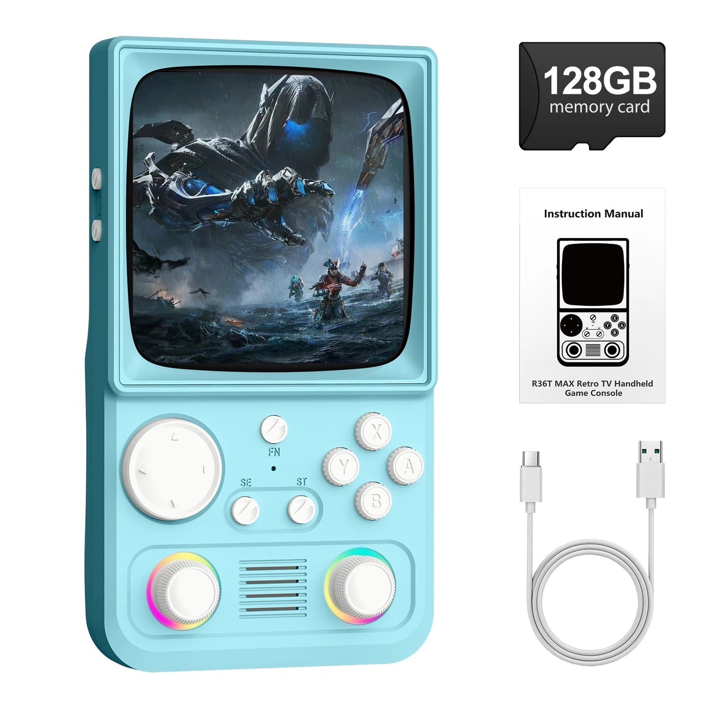 AISLPC R36T MAX Handheld Game Console 64/128G 4.0" IPS Screen 22000+Games 5G Portable Pocket Game Player