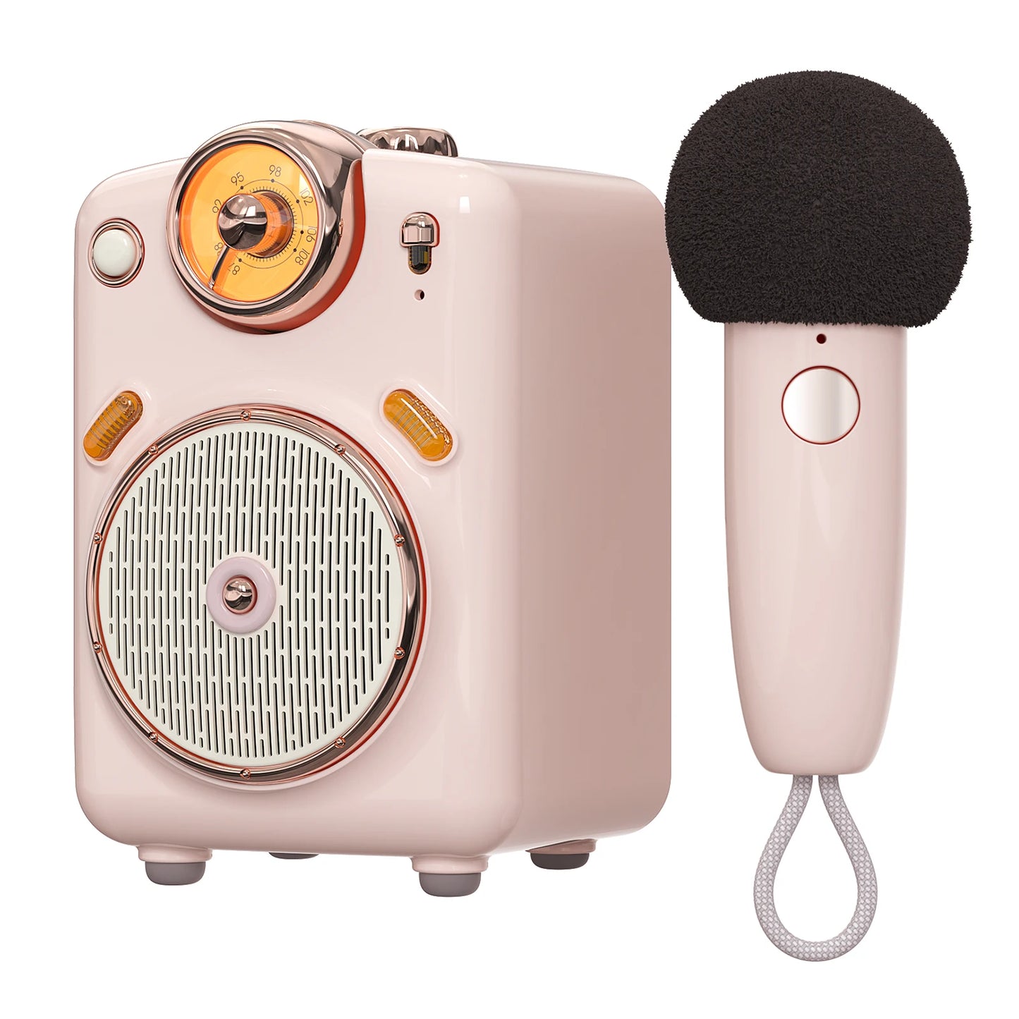Divoom Fairy-OK Portable Bluetooth Speaker with Microphone Karaoke Function with Voice Change, FM Radio, TF Card