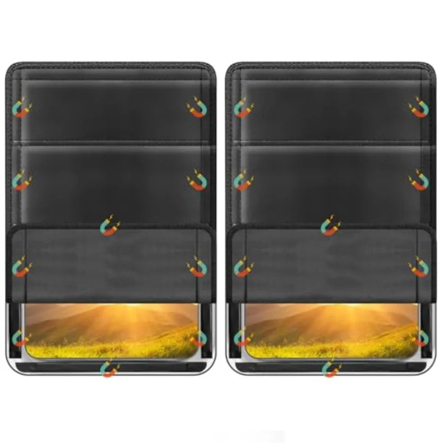 RV Door Window Shade Cover - Magnetic Blackout Window Cover with UV Protection and Privacy for RV Windows 25 x 16 in Foldable W