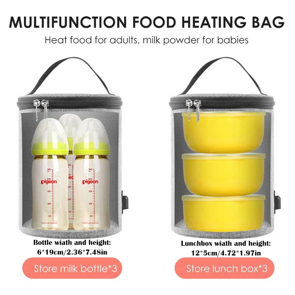 Car Baby Bottle Warmer Portable Newborn Milk Heater Thermostat Bag Smart Display Large Capacity Feeding Warmer Bags