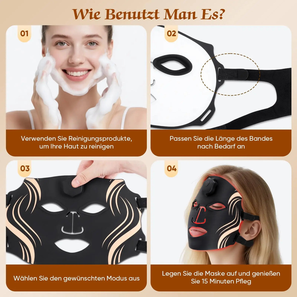 LED 7 Colors Face Mask Silicone Red Light Therapy Anti Aging Wrinkle Acne Pore Oil Control Skin Tighten Whiten Beauty Mask