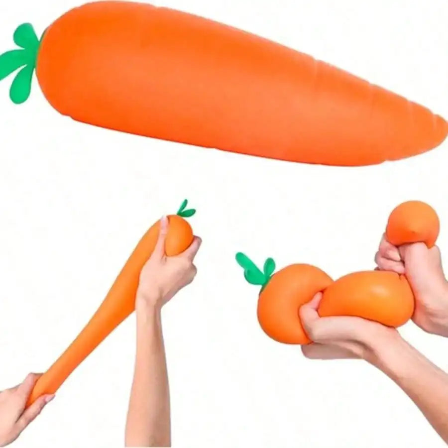 1/2pcs Toymendous Squishy Carrot – Jumbo 13cm Inch Squishy Vegetable Sand-Texture Carrot Stress Relief Toy | Giant Stress Relief Toy | Fidget Sensory Food Fun For Adults Party Toys, Theme Activities