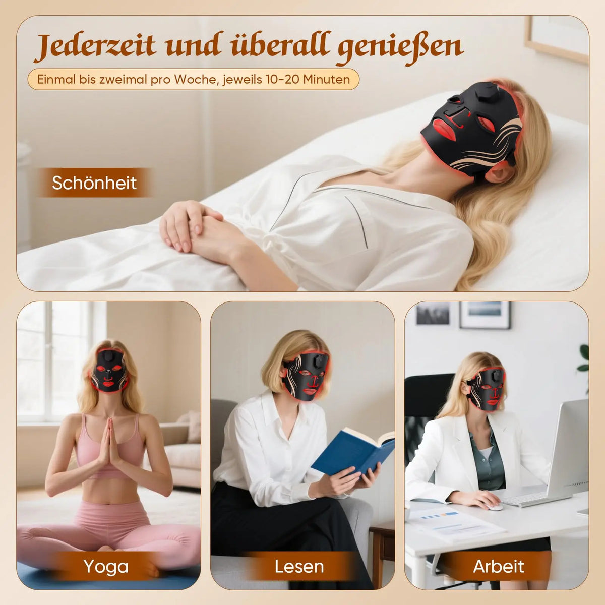 LED 7 Colors Face Mask Silicone Red Light Therapy Anti Aging Wrinkle Acne Pore Oil Control Skin Tighten Whiten Beauty Mask