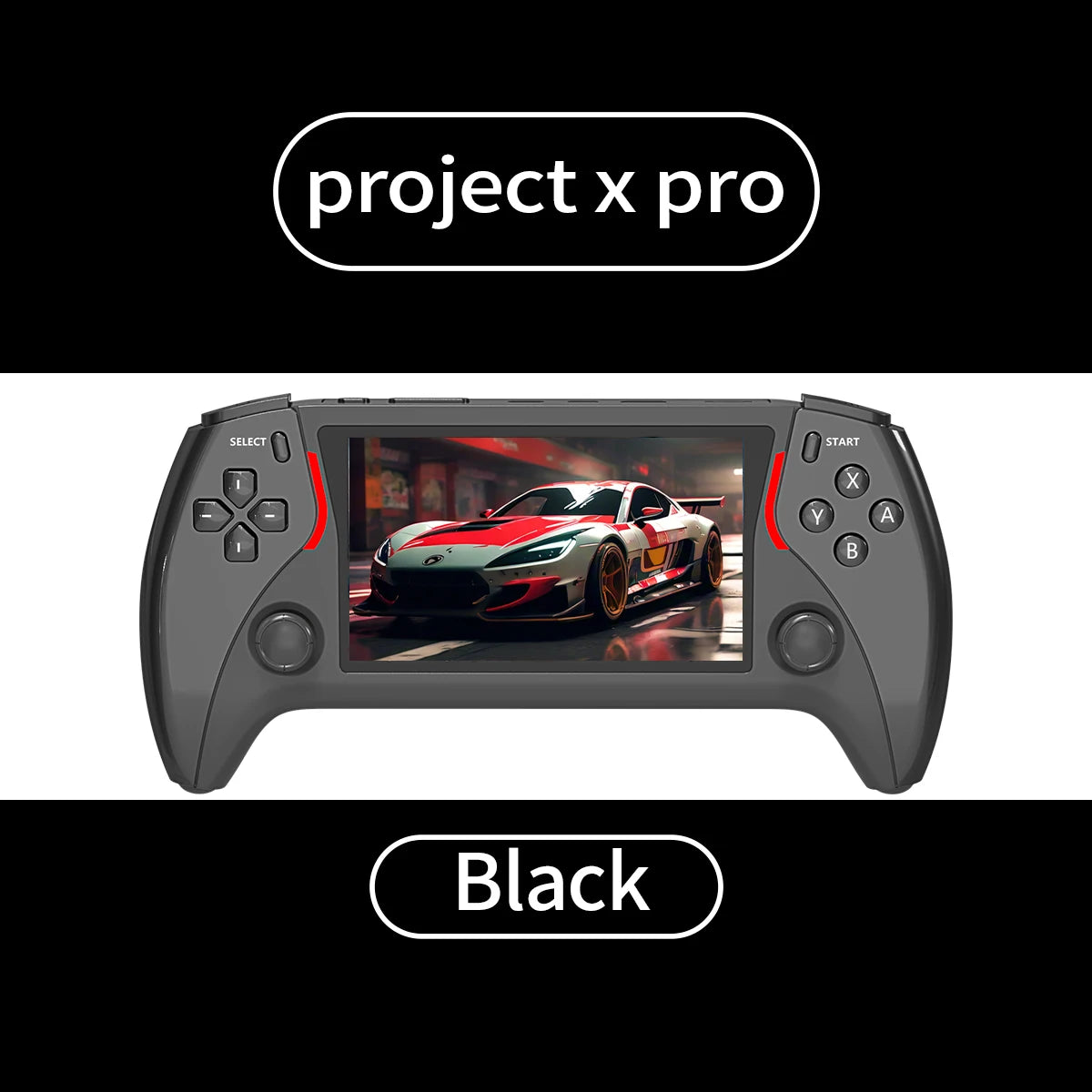 Coopreme Project X Pro 64G Portable Pocket Video Game Console 4.3” IPS Screen High-Defintion IPS Screenhandheld Game Console