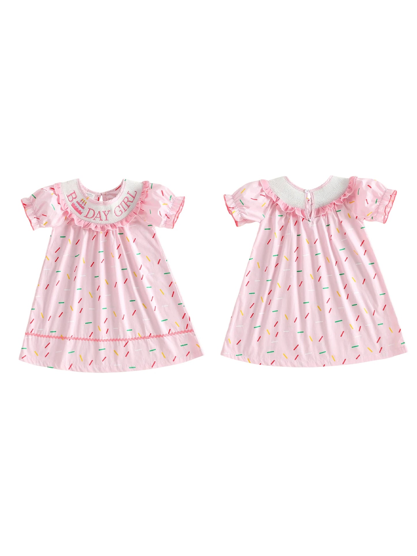 Toddler Girl Summer Dress Floral Print Sleeveless Ruffled Collar A-Line Dress for Birthday Party Outfit Wear