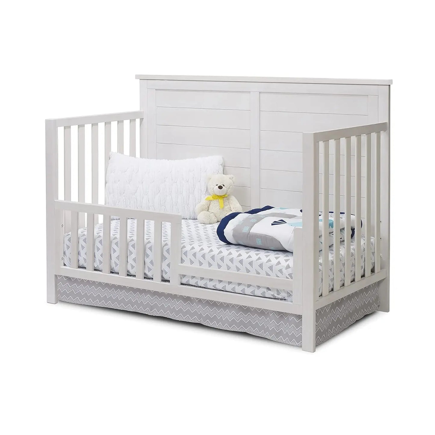 Furniture Farmhouse 3-Piece Nursery Set with 4-in-1 Convertible Crib, 4-Drawer Dresser, and Changing Table with, Customized
