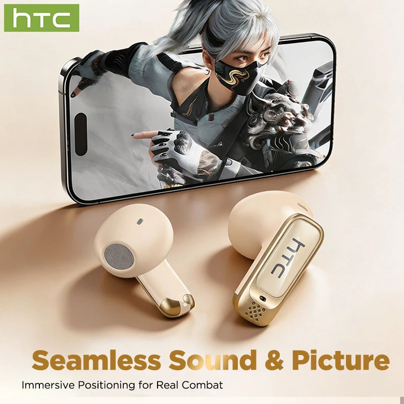 HTC NE72 TWS Open-Ear AI Translator Earbuds 135+ Languages Real-Time Translation Bluetooth 6.0 Wireless Headphones