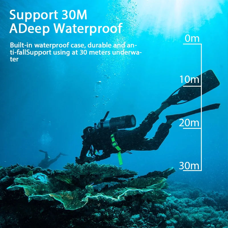 Underwater Waterproof Sports Camera Multifunctional Outdoor Riding Sports DV Skiing Diving Action Camera Video Camera For Helmet