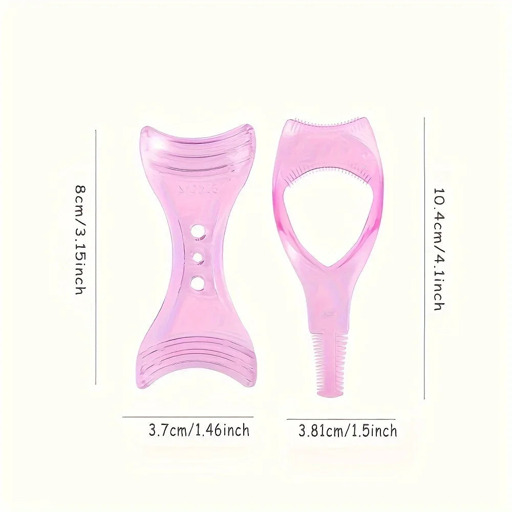 1pc 3D Triple Function Eyelash Assistant Tool, Mascara Applicator Guide, Eyeliner Assistant, -Clumping Eyelash Separator 2042
