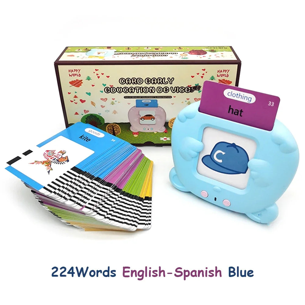 Learning Machine for Kid Talking Flash Cards Kindergarten Kids Language Electronic Audio Book Learn German Russian Spanish Thai