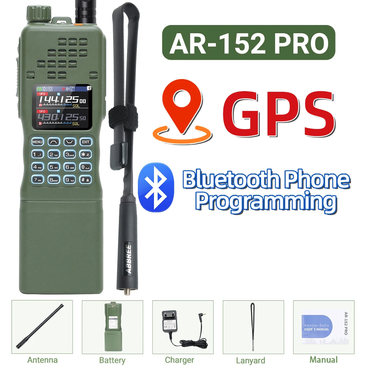 Baofeng AR 152 PRO GPS Ham Radio High Powerful CS Tactical Game Walkie Talkie Long Range Upgraded AR-152 Portable Two Way Radio