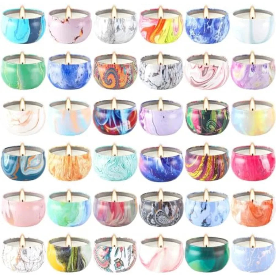 36 Pack Scented CandlesSoy Wax Travel Tin Jar Candles Aromatherapy Candles for Home 2.5 OZ Scented Candles for Mom for Christma