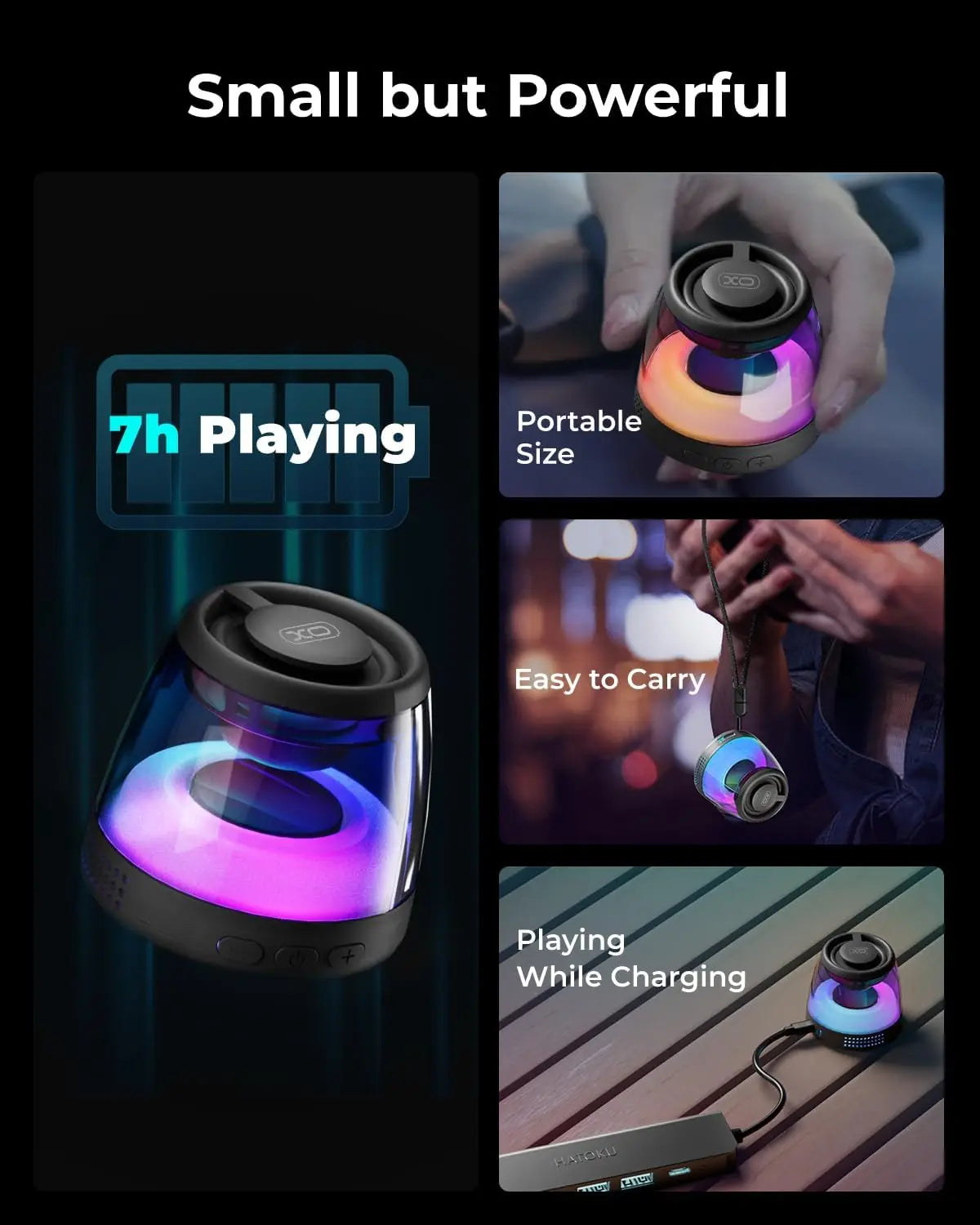Magnetic Bluetooth Speaker, Portable Bluetooth Speaker with RGB Light, Waterproof Wireless Speaker, Phone Stand for iPhone 16/15/14/13/12 Series, Small Speaker for Shower, Outdoor, Birthday Gift