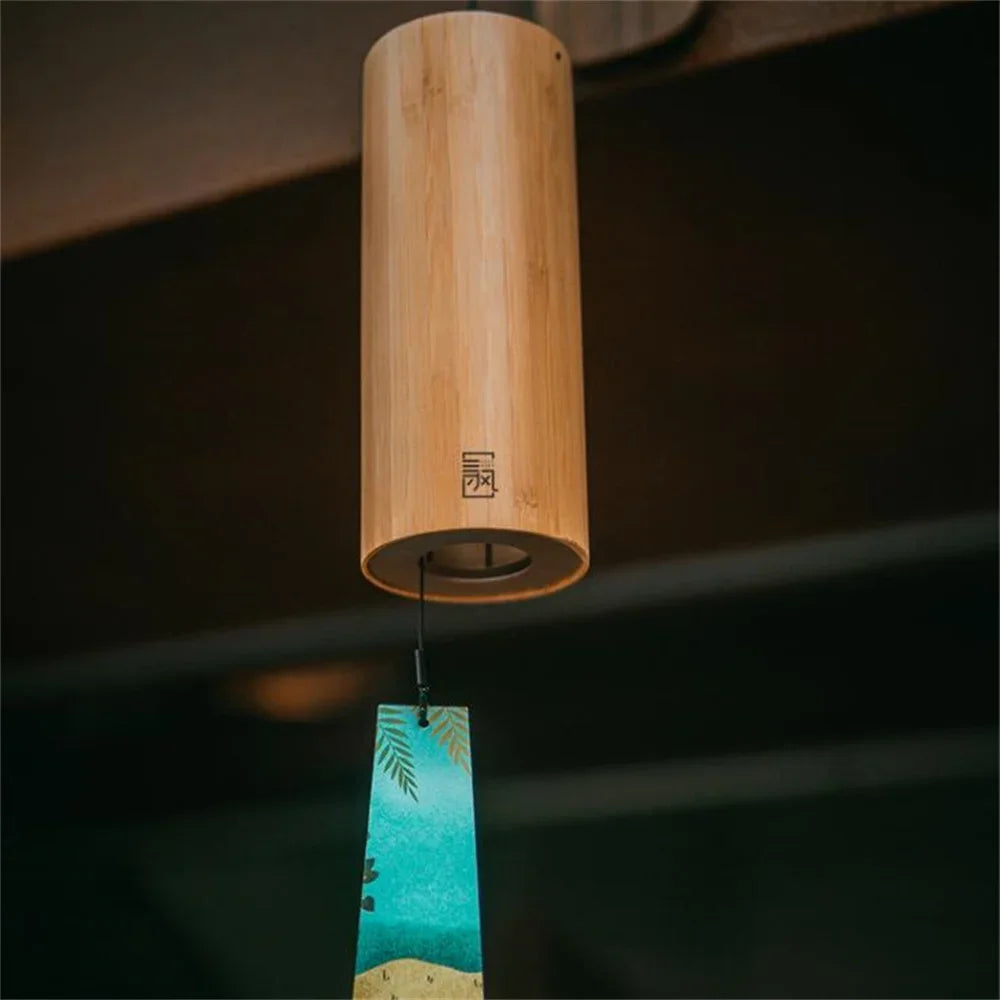 Bamboo Wind Chimes Outdoor Garden Patio Decoration Yard Pendant Meditation Relaxation Chord Windbell Craft Music Aeolian Bells