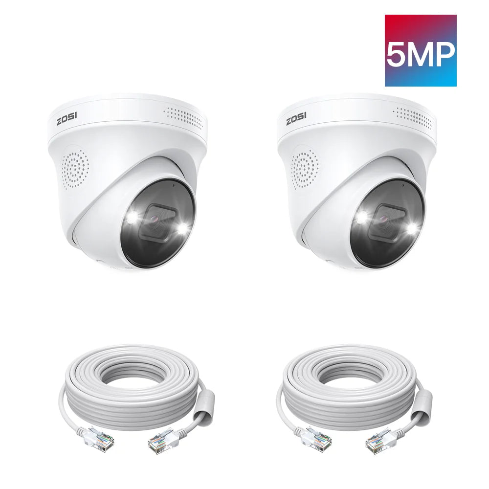 ZOSI 4K 8MP 5MP Add-on Camera for PoE Security Camera System, Work with ZOSI 8 Channel 16 Channel PoE CCTV NVR
