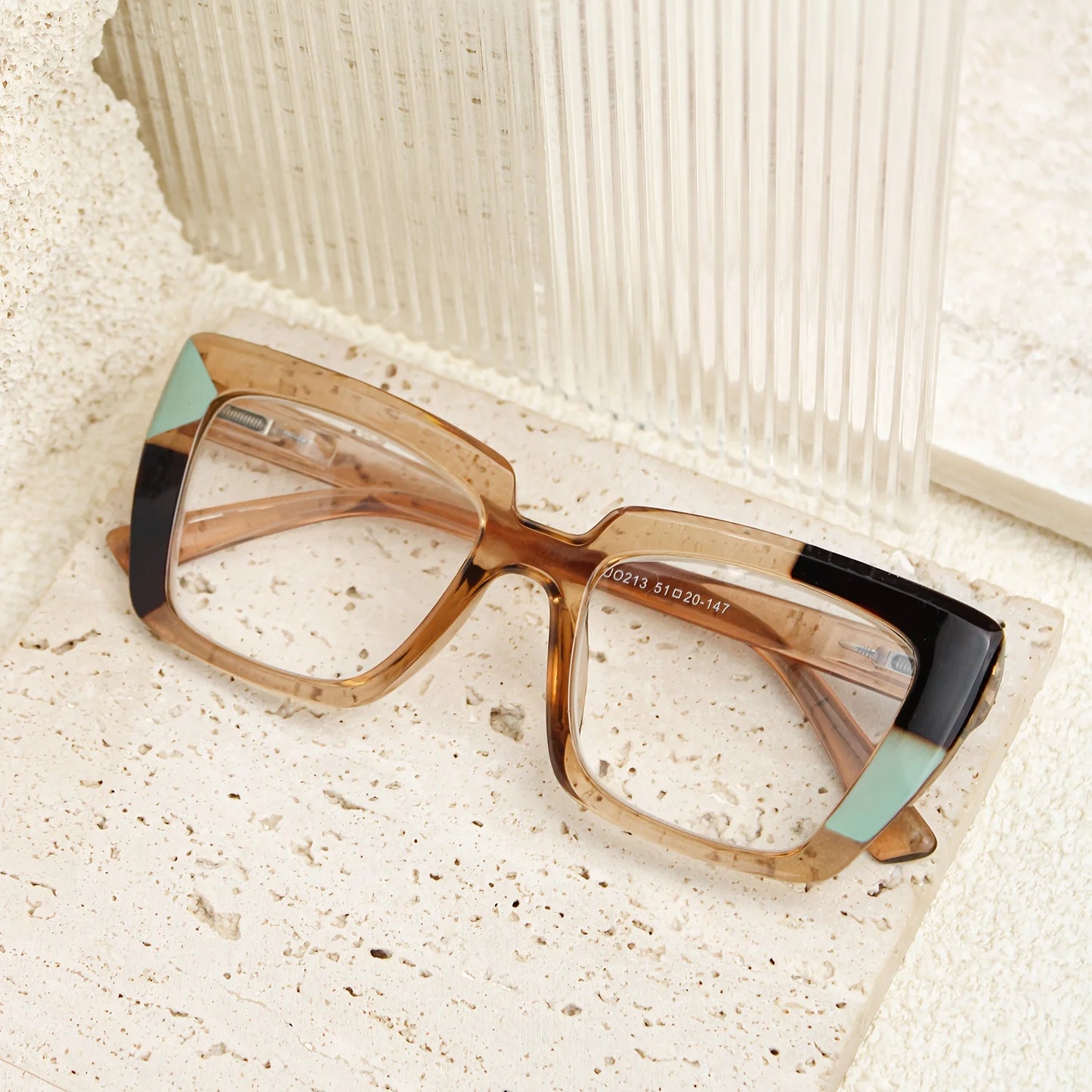 8 pairs of stylish rectangular reading glasses, vintage print contrasting design, high-quality spring hinges, women's Christmas gifts