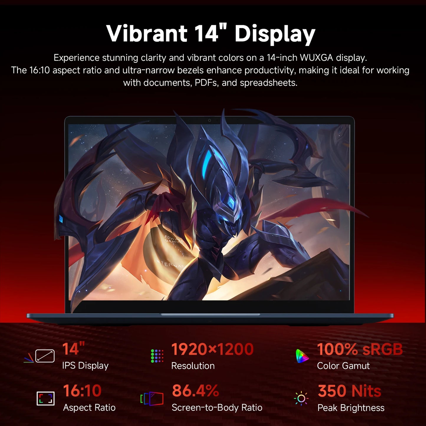 CHUWI Ultra-thin Laptop Corebook Air AMD Ryzen 5 6600H 14 '' IPS Display 6 Cores 12 Threads 1kg Ultra-Light 9-16mm Ultra-Thin Notebook 1920x1200 Resolution Windows 11 Pro