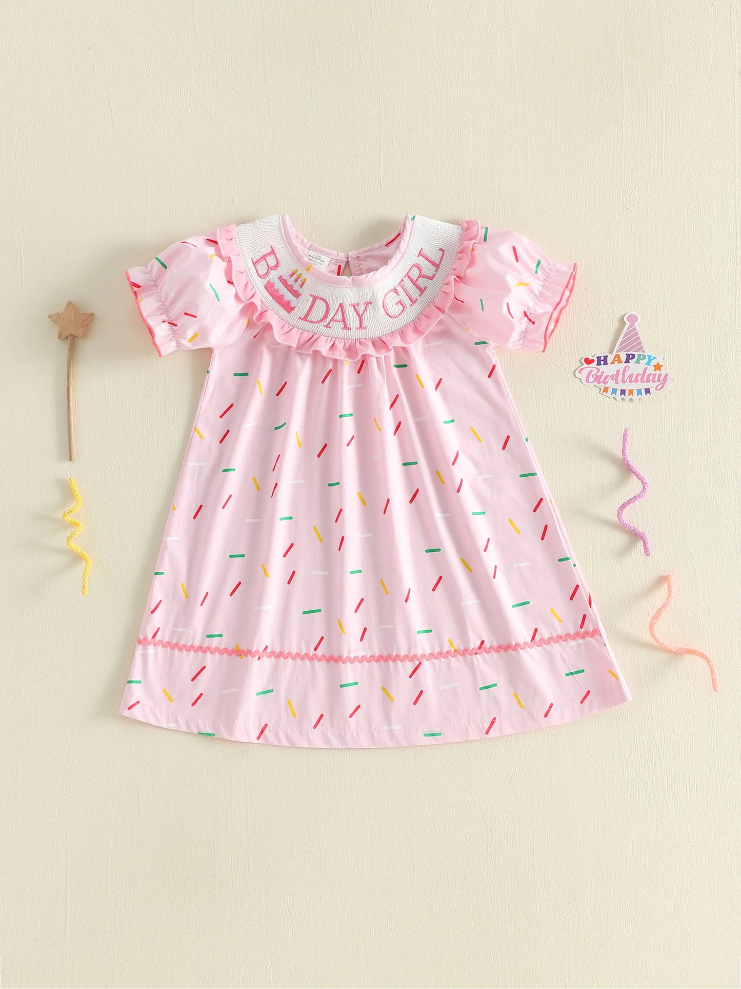 Toddler Girl Summer Dress Floral Print Sleeveless Ruffled Collar A-Line Dress for Birthday Party Outfit Wear