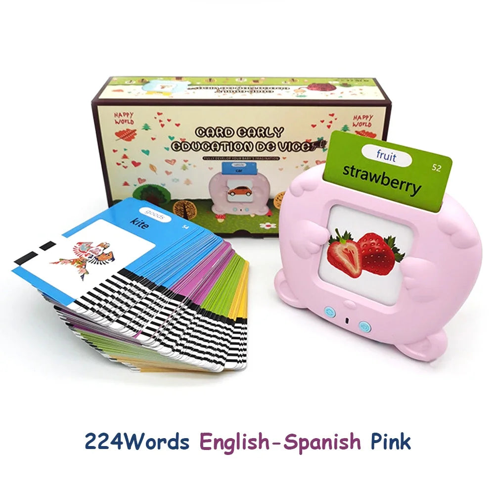 Learning Machine for Kid Talking Flash Cards Kindergarten Kids Language Electronic Audio Book Learn German Russian Spanish Thai