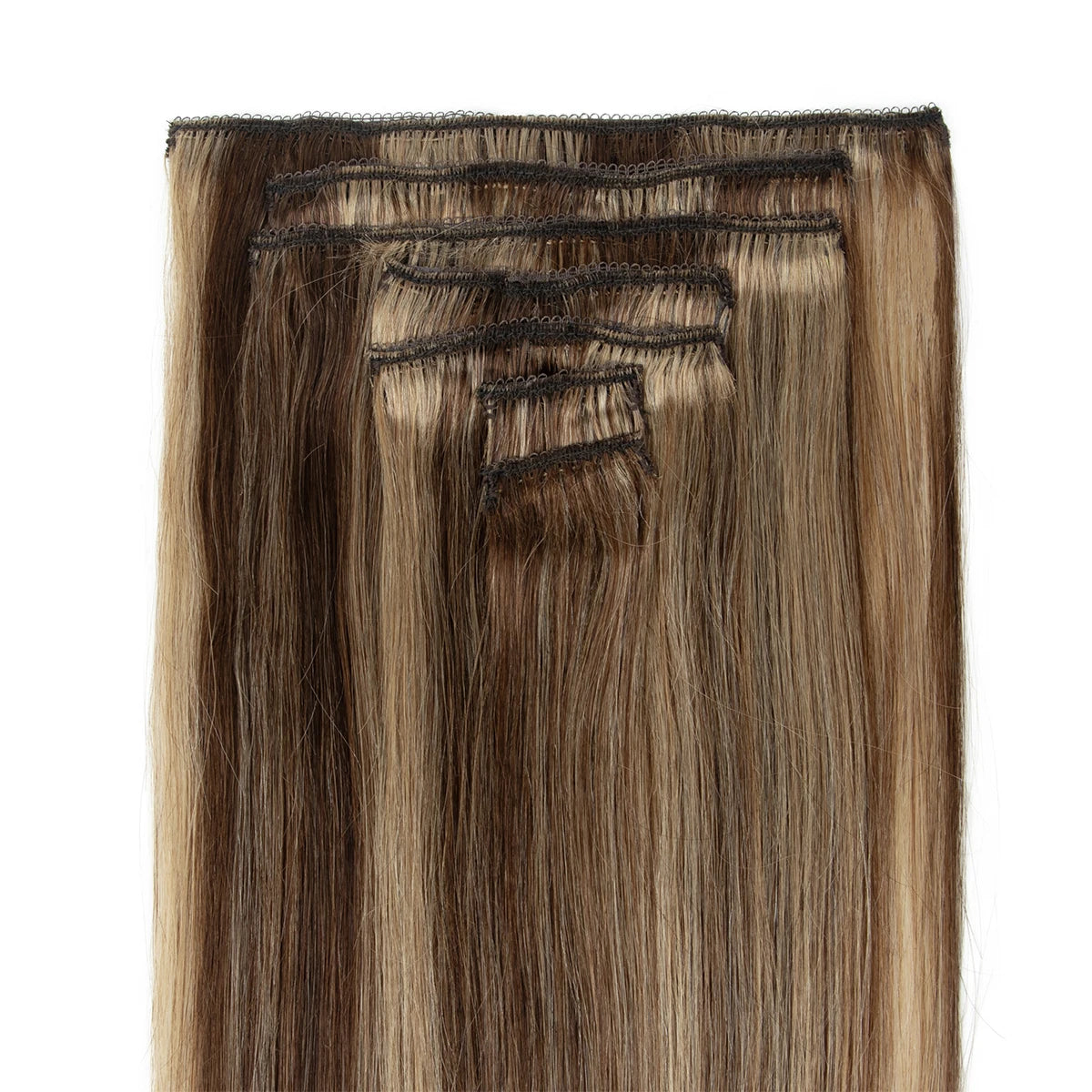 100% Real Remy Human Hair Double Weft 7PCS Clip in Extensions  boostin 12inch-24inch 100G-120G Comfortable for Daily Use Wearing