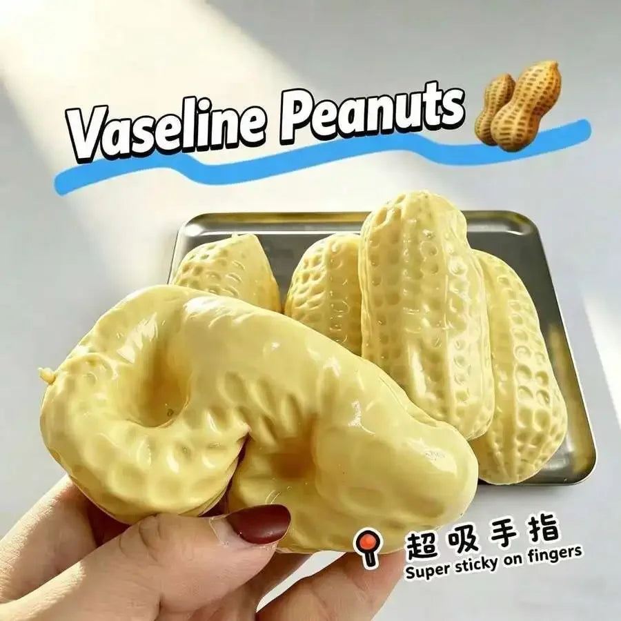 Peanut Stress Ball Crunchy Squeeze Ball Squishy Toy, Buttery-Soft Feel Fidget Toy ASMR Sensory Anti Stress Toys For Adults, Birt