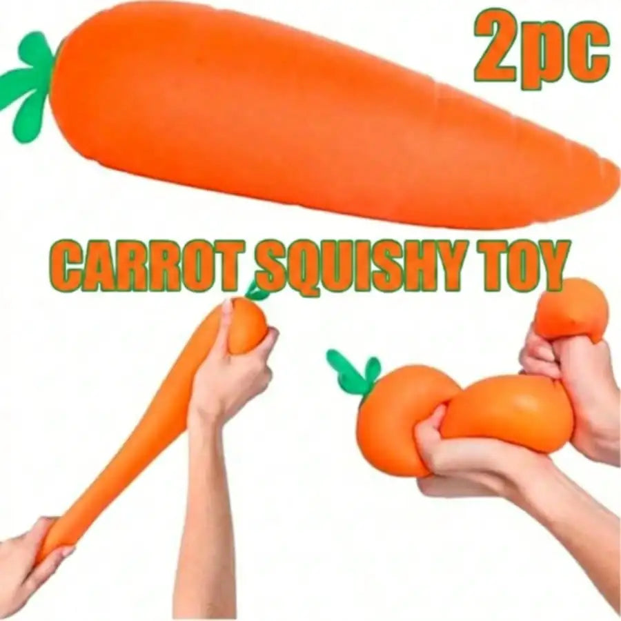 1/2pcs Toymendous Squishy Carrot – Jumbo 13cm Inch Squishy Vegetable Sand-Texture Carrot Stress Relief Toy | Giant Stress Relief Toy | Fidget Sensory Food Fun For Adults Party Toys, Theme Activities