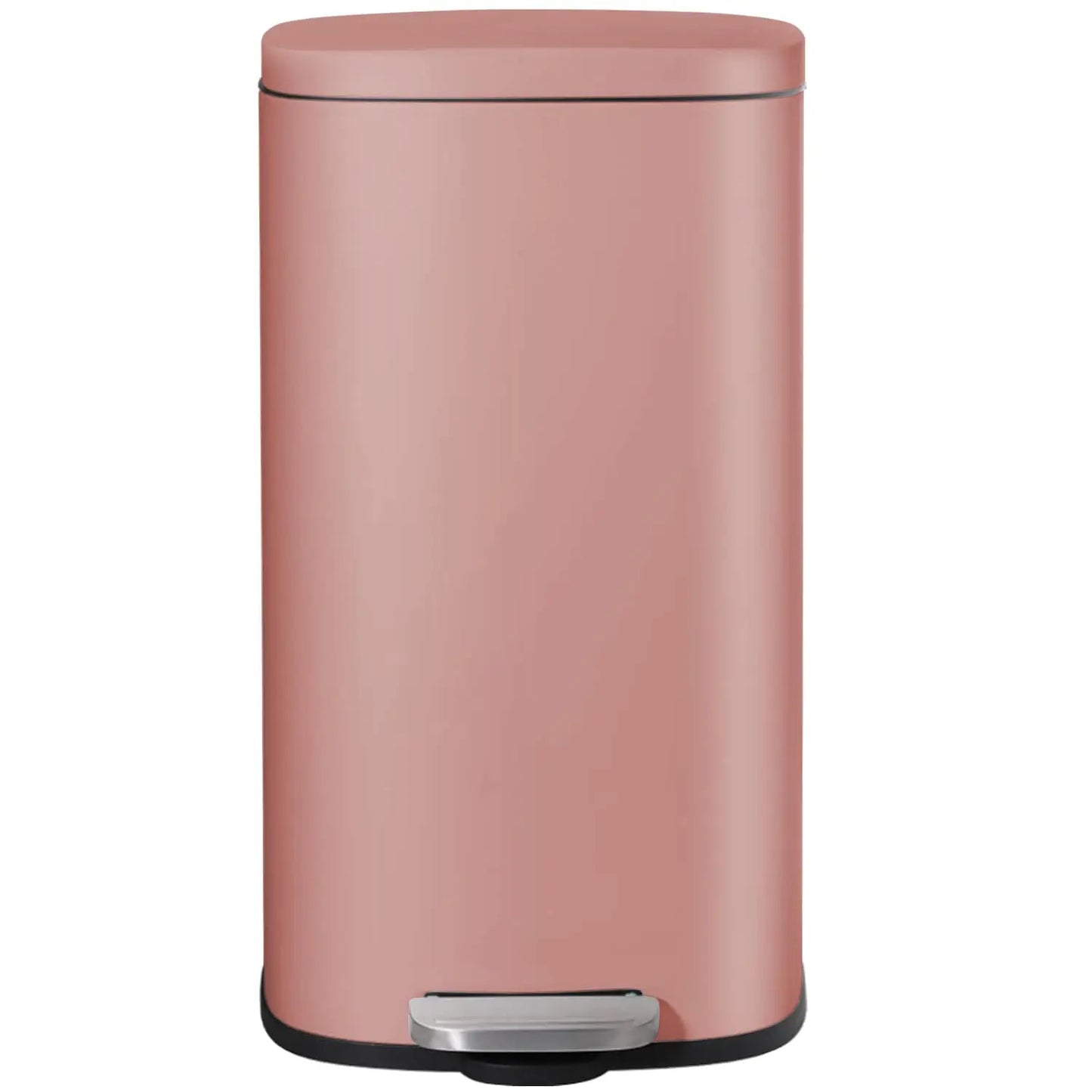 Trash Can, Stainless Steel Kitchen Garbage Can, Step Waste Bin with Hinged Lid and Removable Inner Bucket,, Customized