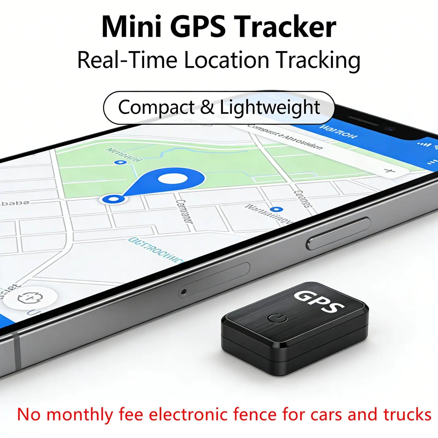 0.8 inches! GS09 Hidden Mini Vehicle GPS Tracker Portable Real-Time Magnetic Tracking Device for Global Coverage Car Positioning
