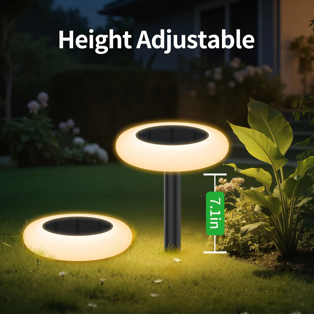 intelamp Colorful 2 Pack 6 Pack Outdoor Solar Light Lawn Pathway Garden Light Dusk to Dawn For Landscape Walkway Patio Yard Lawn