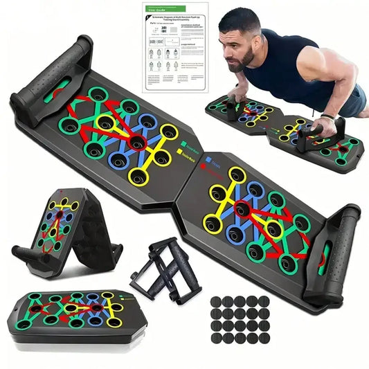 2026 Premium Multifunctional Push Up Board – Portable Home Gym Strength Training Equipment With Color-Coded Workout System For Full Body Fitness, Targeting Chest, Shoulders, Back, Triceps And Core Muscles. Ergonomically Des
